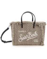 MC2 Saint Barth - Shoulder Bag Colette Wool Braid N With Tech Fabric And - Lyst