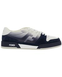 Fendi - Match' Low-Top Sneaker With Side Ff Logo And Faded Effect - Lyst