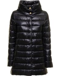 Herno - Piumino nero in nylon ultraleggero - Lyst