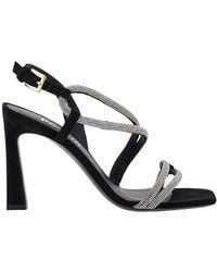 Pollini - 'Bling Bling' Sandals With Rhinestone Detail - Lyst