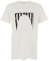 Rick Owens - Crewneck T-Shirt With Logo Print On The Front - Lyst