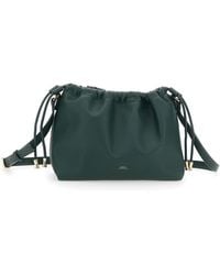 A.P.C. - Borsa A Tracolla 'Ninon' Con Chiusura A Coulisse E Logo Letteri - Lyst
