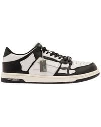 Amiri - 'skel Top Low' White And Sneakers With Skeleton Patch In Leather Man - Lyst