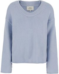 Loulou de Saison - Derry Lds U-Neck Sweater With U-Neck And Long Sleeves - Lyst