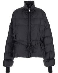 Rick Owens - Down Jacket With Drawstring Waist And High Neck - Lyst