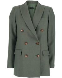 Le Plain - Double-Breasted Jacket With Peak Revers - Lyst