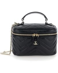 Gucci - Handbag With Chain-Link Shoulder Strap And Gg Plaque On The Front - Lyst