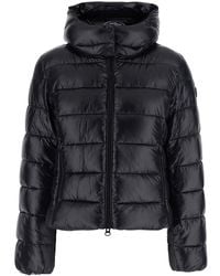 Save The Duck - 'Cosmary' Down Jacket With Hood And Logo Patch On - Lyst