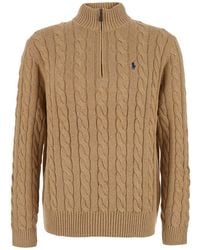 Polo Ralph Lauren - Zip Collar Cotton Sweater Tops - Lyst