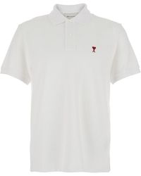 Ami Paris - Polo Con Ricamo Adc Logo Sul Fronte - Lyst