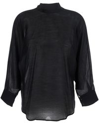 ..,merci - Camicia Con Colletto Lavallière E Polsini Con Bottone - Lyst