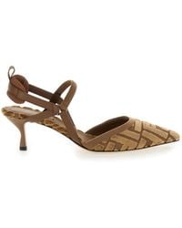 Fendi - 'Colibrì Lite' Mule With Ff Motif And Padded Back Strap In - Lyst