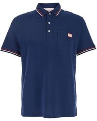 Valentino - Polo Shirt With Classic Collar And Logo Patch On The Fr - Lyst