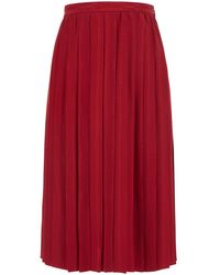 Gucci - Pleated Skirt With Chain Gg Motif - Lyst