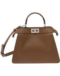 Fendi - 'Peekaboo Iseeu Small' Handbag With Shoulder Strap - Lyst