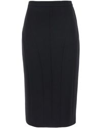 Max Mara - Gonna 'Alcool' Con Chiusura Con Zip Sul Retro E Singolo - Lyst