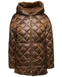 Max Mara - Quilted Down Jacket With Hood - Lyst