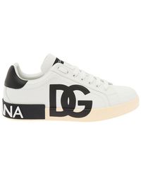 Dolce & Gabbana - Portofino And Leather Sneakers Dolce & Gab - Lyst
