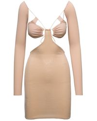 Amazuìn - 'Vera' Mini Long-Sleeve Dress With Tonal Paillettes - Lyst