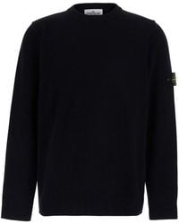 Stone Island - Lambswool Sweater With Crew Neck And Long Sleeves - Lyst