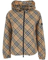 Burberry - Jacket With Ekd Logo Embroidery On The Sleeve And All-Over Check Motif - Lyst