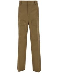 Gucci - High-Waisted Pants With Logo Patch - Lyst