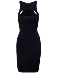 DSquared² - Mini Sleeveless Ribbed Dress With Cut-Out Detail - Lyst