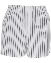 Ami Paris - Shorts With Elastic Waist And All-Over Striped Motif - Lyst