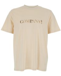 C.P. Company - Cotton T-Shirt With Round Neck And Short Sleeves For Tshirts Polo Shirts - Lyst