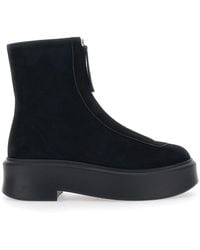 The Row - Ankle Boots With Zip And Platform - Lyst