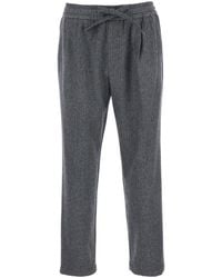 Dolce & Gabbana - Pants With Elastic Drawstring Waist And Pleated D - Lyst