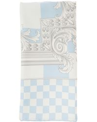 Versace - Light Scarf With Nautic Baroque Print - Lyst