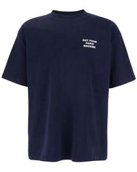 Drole de Monsieur - T-Shirt Girocollo Con Stampa Slogan A Contrasto - Lyst