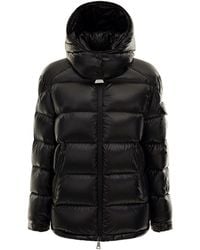 Moncler - 'Maire' Hooded Down Jacket With Logo Patch - Lyst