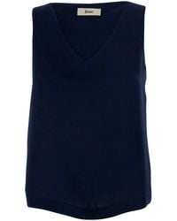 Herno - Top With V-Neck And Sleeveless - Lyst