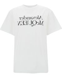 Alexander McQueen - Crewneck T-Shirt With Logo Print - Lyst