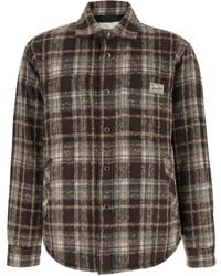 DUNST - Checkered Shirt With Front Logo Patch - Lyst
