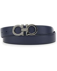 Ferragamo - Reversible Belt With Gancini Buckle - Lyst