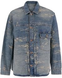 Emporio Armani - Jacket Denim Blouson With Front Closure And For Me - Lyst