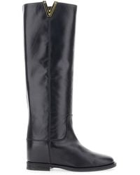 Via Roma 15 - Boots With Cut-Out Detail On The Side And Logo Plaqu - Lyst