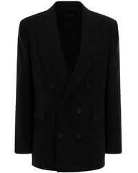 ANDAMANE - 'Harmony' Double-Breasted Jacket With Covered Butto - Lyst