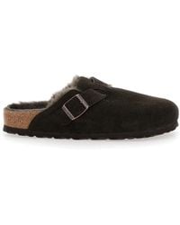 Birkenstock - 'Boston' Slip-On Mules With Buckle - Lyst