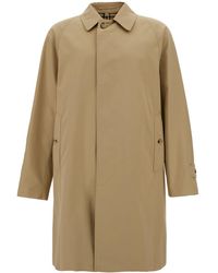 Burberry - Cappotto Monopetto Con Singolo Bottone A Vista - Lyst
