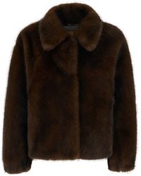 VALENTINI 1972 - Eco Sable Bomber With Zip And High Collar - Lyst