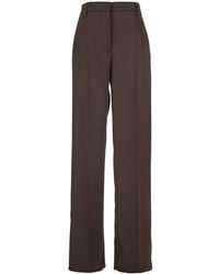 Le Plain - Satin Tailored Pants With Front Pleats For - Lyst