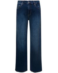 Chiara Ferragni - E Five-pocket Style Jeans With Logo Embroidery In Cotton Denim - Lyst