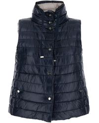Herno - Sleeveless Waistcoat With Press-Stud Pockets - Lyst