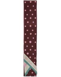 Fendi - Scarf With Polka Dot Pattern And Logo Lettering - Lyst