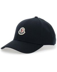 Moncler - Cappello Da Baseball Con Patch Logo Sul Fronte E Sul Retro In - Lyst