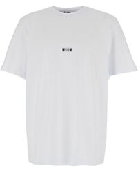 MSGM - Cotton T-Shirt With Logo - Lyst